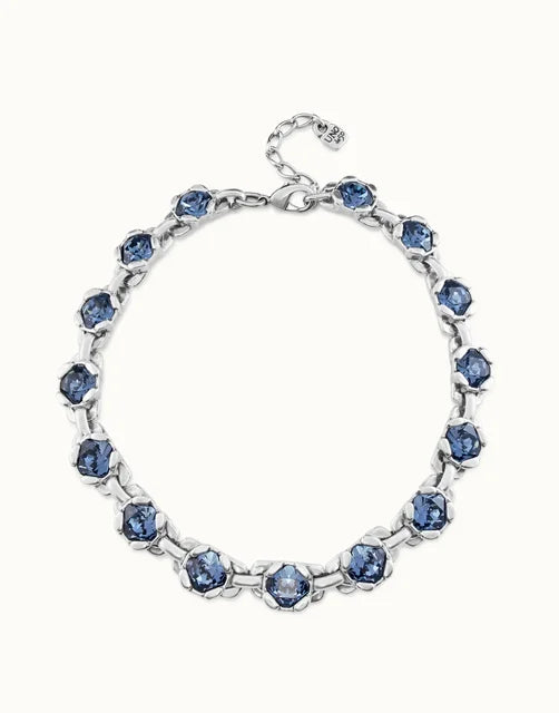 UNO de 50 Blue Crystal Necklace | 925 Sterling Silver