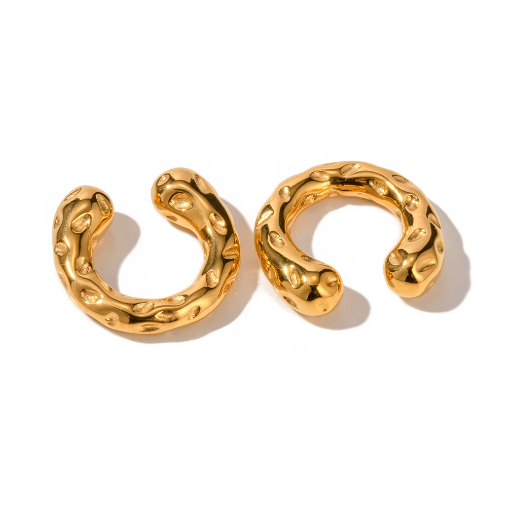 Textured Cuff | 18k Gold Plated | Stainless Stee