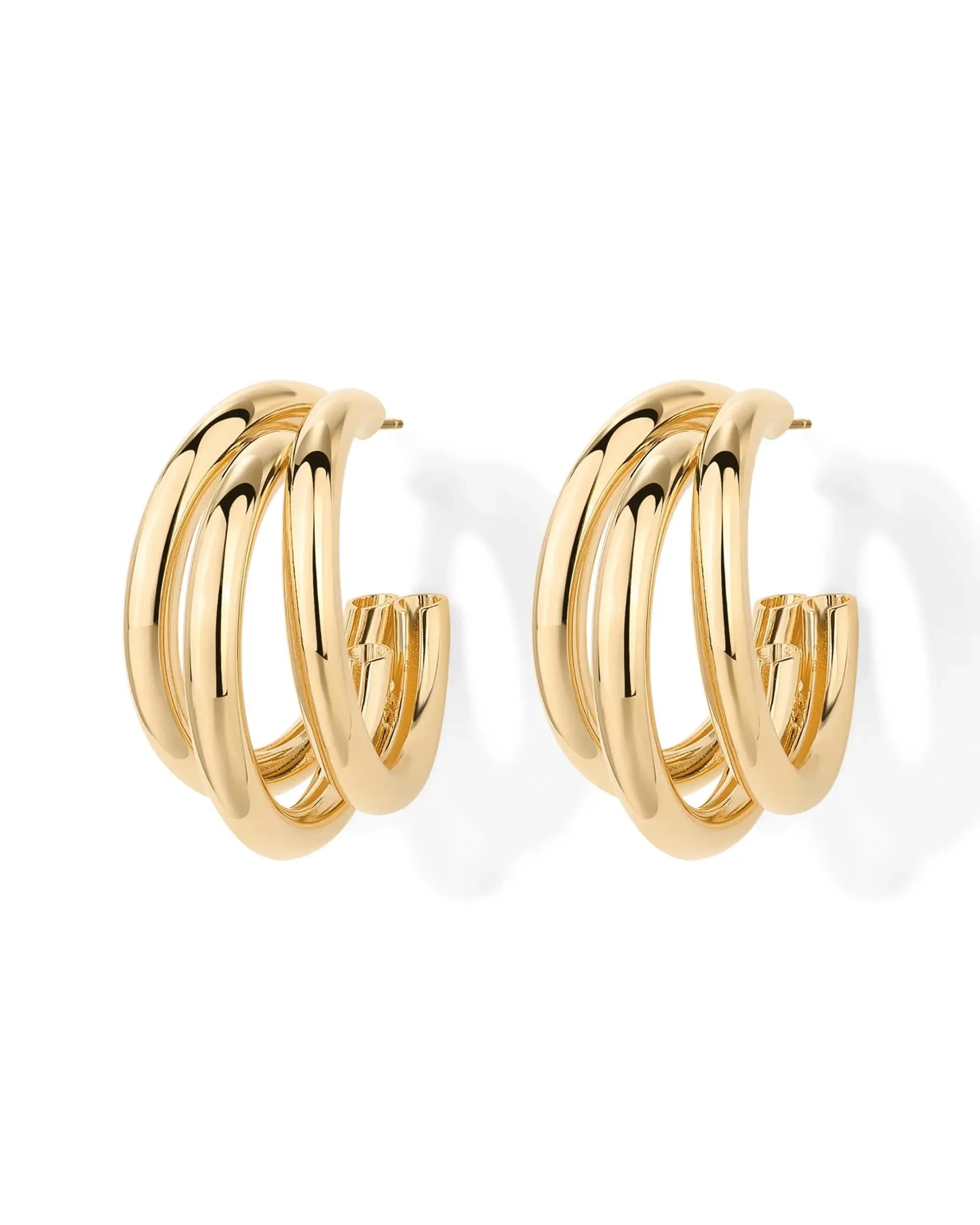 Chunky Multi Hoop Earring | 14k gold