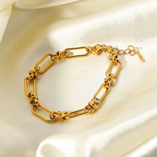 Tarnish Waterproof Knot Chian Bracelet  For Woman Jewelry
