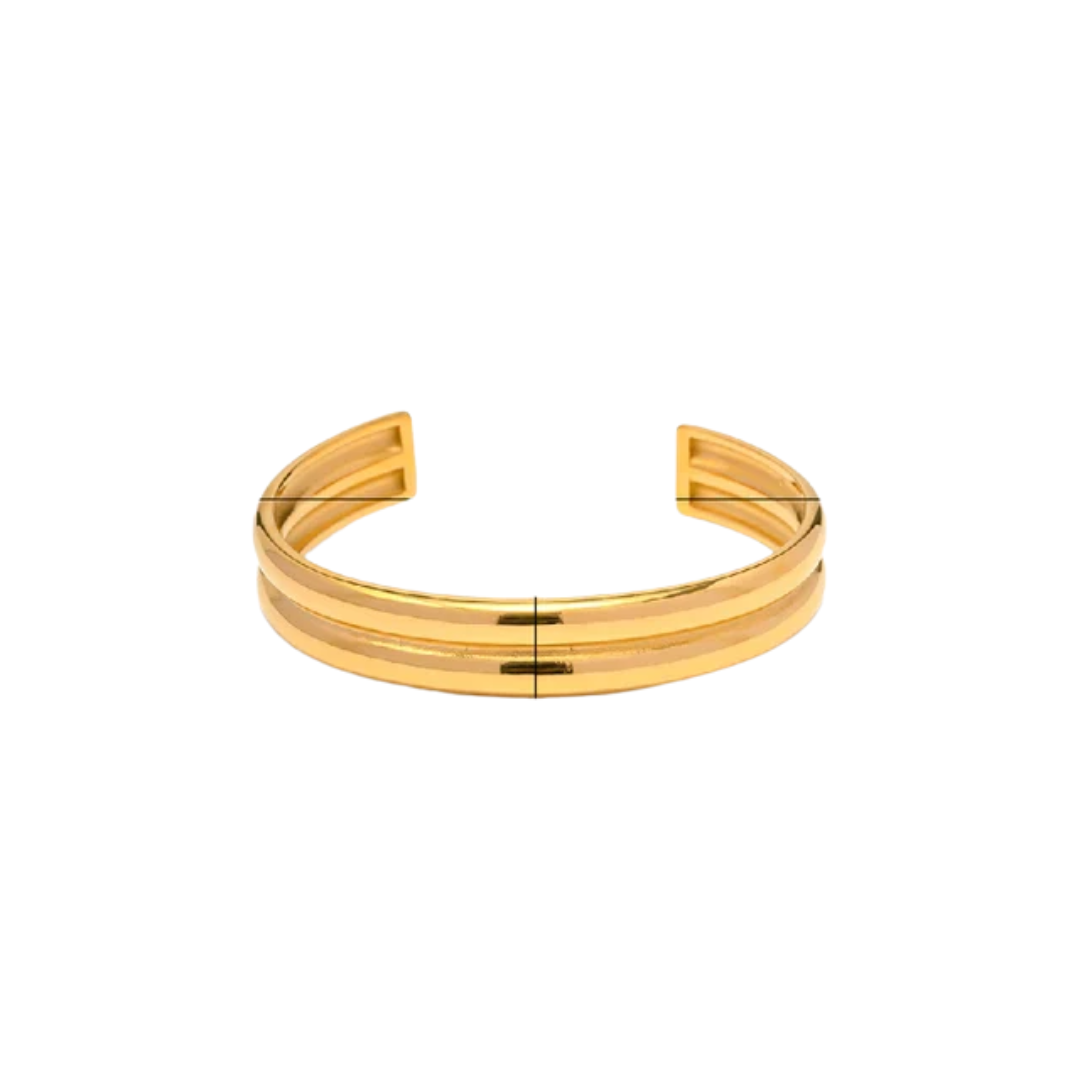 Golden Chain Bangle Bracelet Minimalist Geometric Metal Women Bracelet