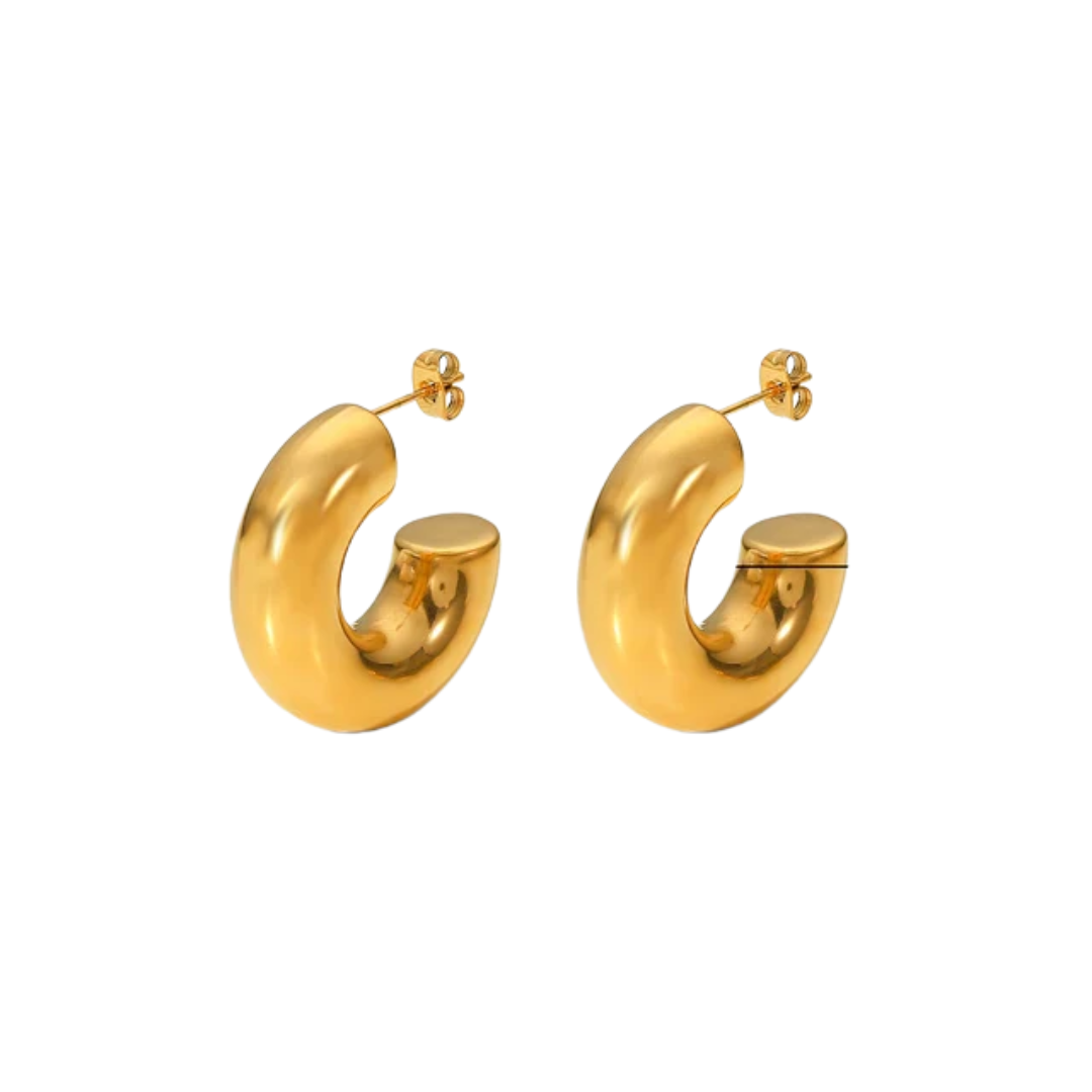 Stainless Steel Chunky Hoop Earrings Jewelry For Women