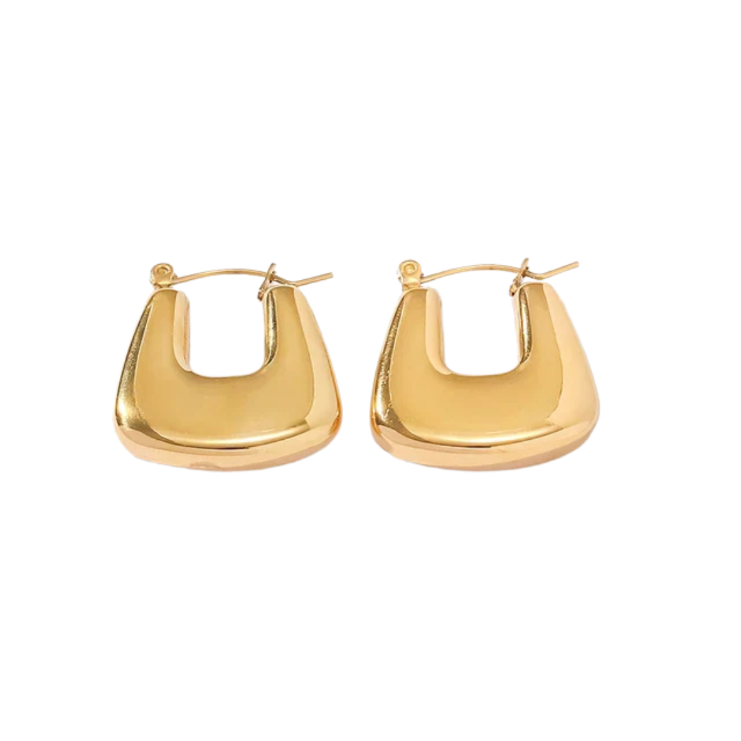 Stainless Steel Chunky Hoop Earrings Jewelry For Women