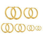 10pcs Stainless Steel Hoop Earrings
