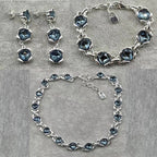 UNO de 50 Blue Crystal Line | 925 Sterling Silver