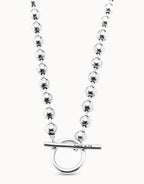 Beaded Buckle UNO de 50 Necklace | Sterling Silver | Waterproof