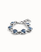 Blue Crystal UNO de 50 Bracelet | Sterling Silver | Waterproof