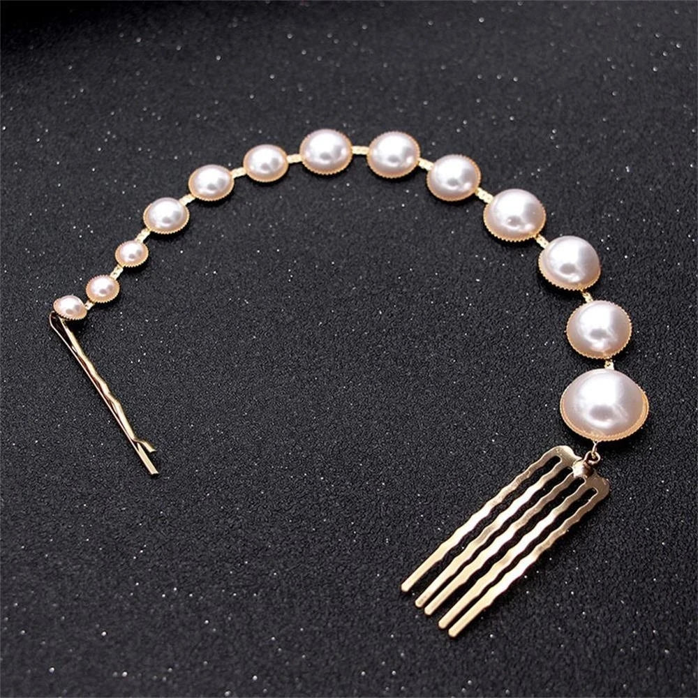 Charm Bridal Pearl Hair Chain Accessories