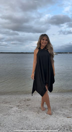 Halter Neck Asymmetrical Long Sleeve | 100% Cotton