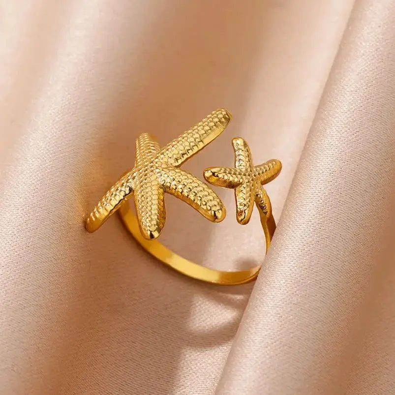 Starfish Adjustable Ring | Stainless Steel