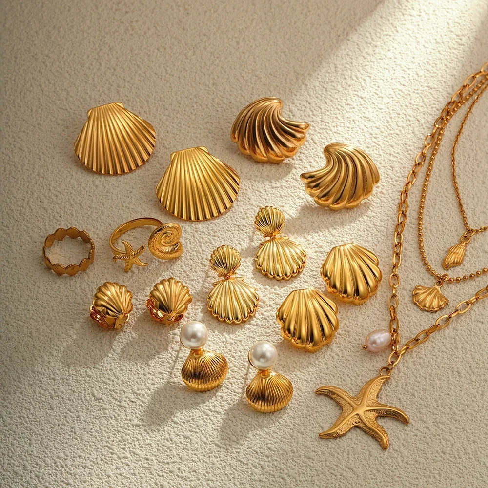 Shoreline Chic Collection | 18k Gold Plated | Stainless Steel