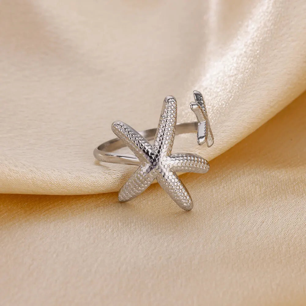 Starfish Adjustable Ring | Stainless Steel