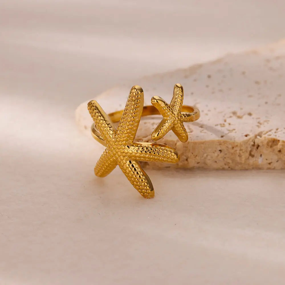 Starfish Adjustable Ring | Stainless Steel