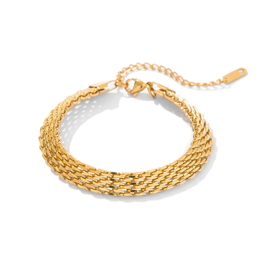 Plated Tarnish Simply Wide Bracelet For Woman Jewelry