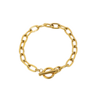 Golden Chain Bangle Bracelet Minimalist Geometric Metal Women Bracelet