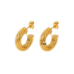 Stainless Steel Chunky Hoop Earrings Jewelry For Women