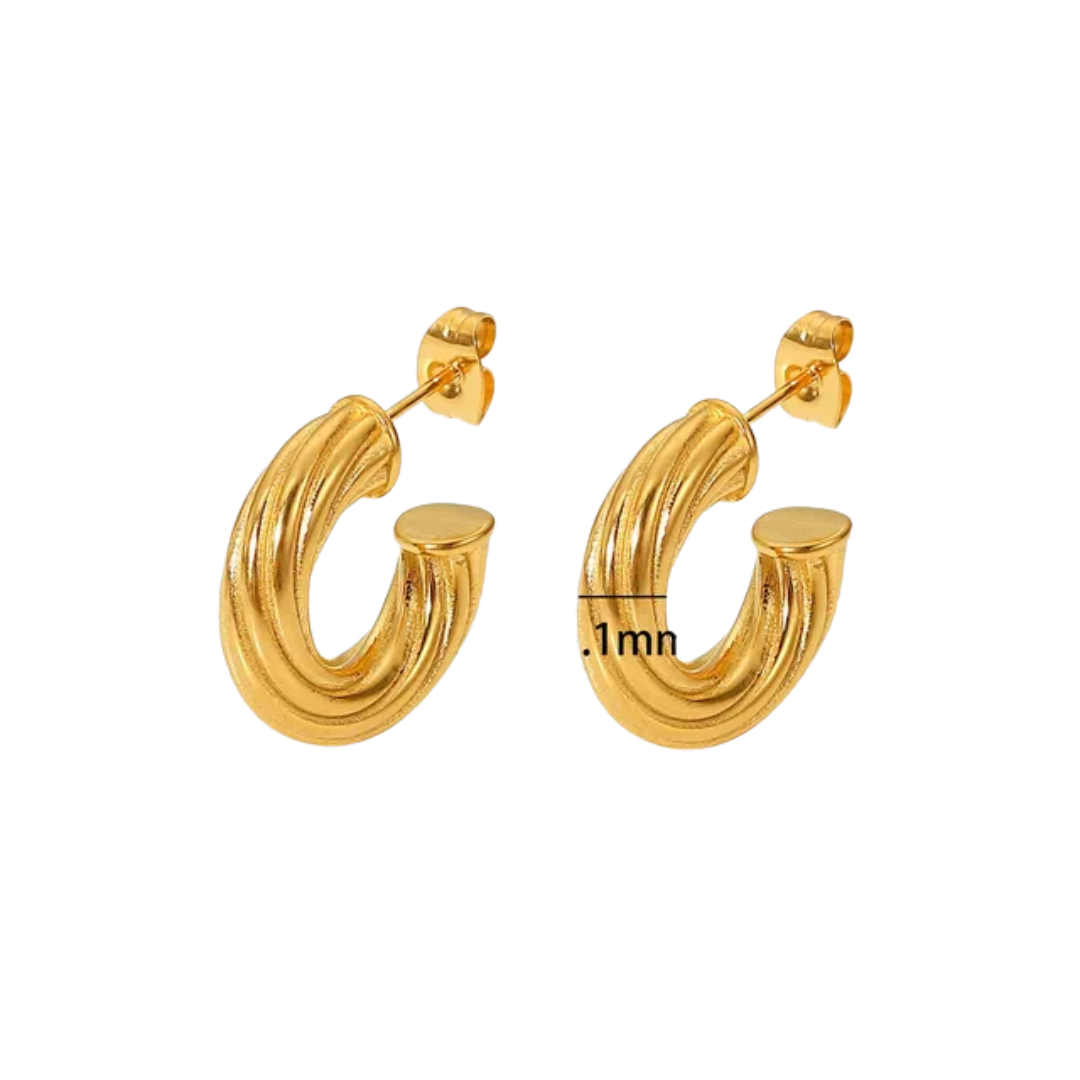 Stainless Steel Chunky Hoop Earrings Jewelry For Women