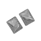 Eterna Textured Square Studs | 18k Gold Plated Stainless Steel