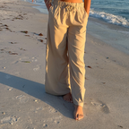 Shoreline Set | Two Piece Halter Neck / Pants Set | 100% Linen