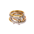 Plated Stainless Steel Multi-layer Circle Ring For Unisex Waterproof Anti Allergic Jewelry