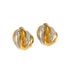Mixed Color Geometric Stud Earring Set | Stainless Steel 18k Gold Plated
