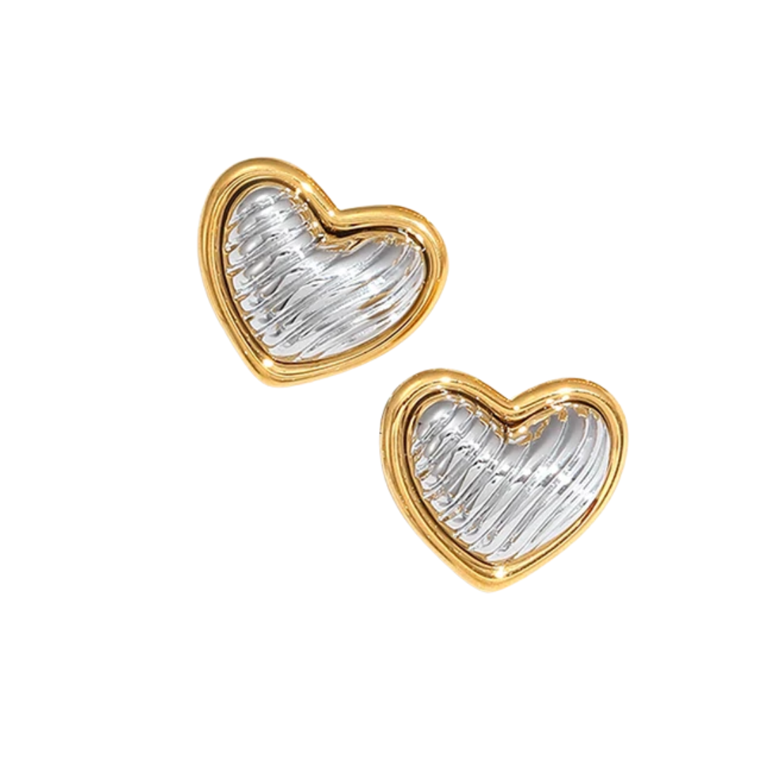 Mixed Color Geometric Stud Earring Set | Stainless Steel 18k Gold Plated