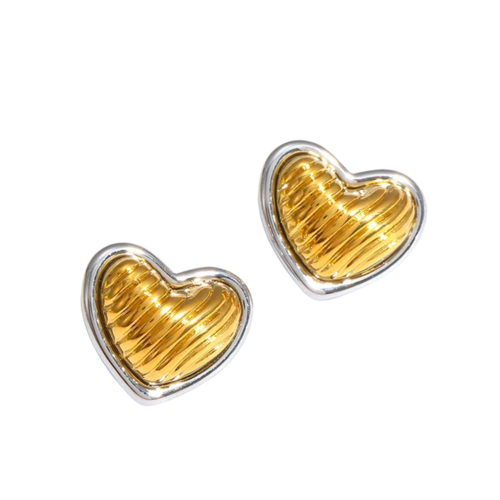 Mixed Color Geometric Stud Earring Set | Stainless Steel 18k Gold Plated