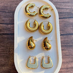 Stainless Steel Chunky Hoop Earrings Jewelry For Women