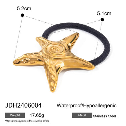 Uworld Starfish Hair Accessories 18K Gold Color Waterproof Stainless Steel Hairpin 2024 Hair Accessories Fashion Jewelry