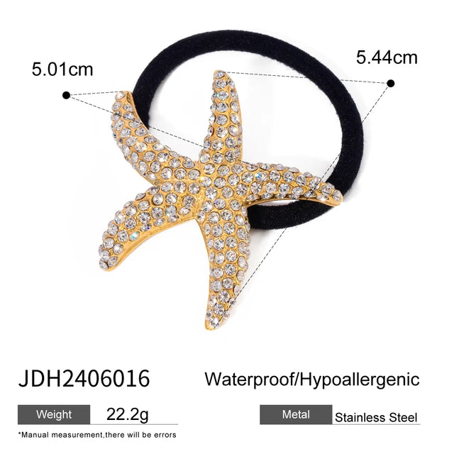 Uworld Starfish Hair Accessories 18K Gold Color Waterproof Stainless Steel Hairpin 2024 Hair Accessories Fashion Jewelry