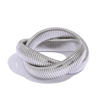 Stainless Steel Wide Heavy Metal Stackable Bracelet Bangle